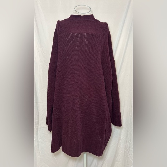 AMERICAN Eagle Sweater/Cardigan - Burgundy/Wine - Oversized - XS/S - Picture 2 of 5